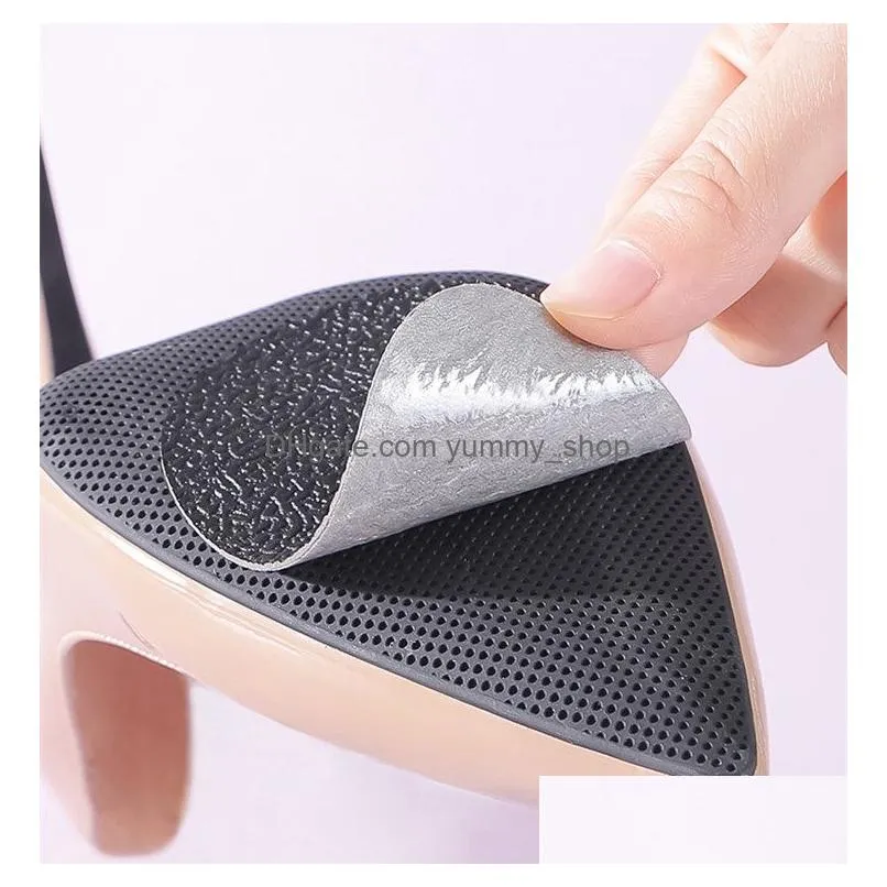 100% antislip selfadhesive shoes mat high heel sole protector rubber pads cushion non slip insole forefoot high heels sticker