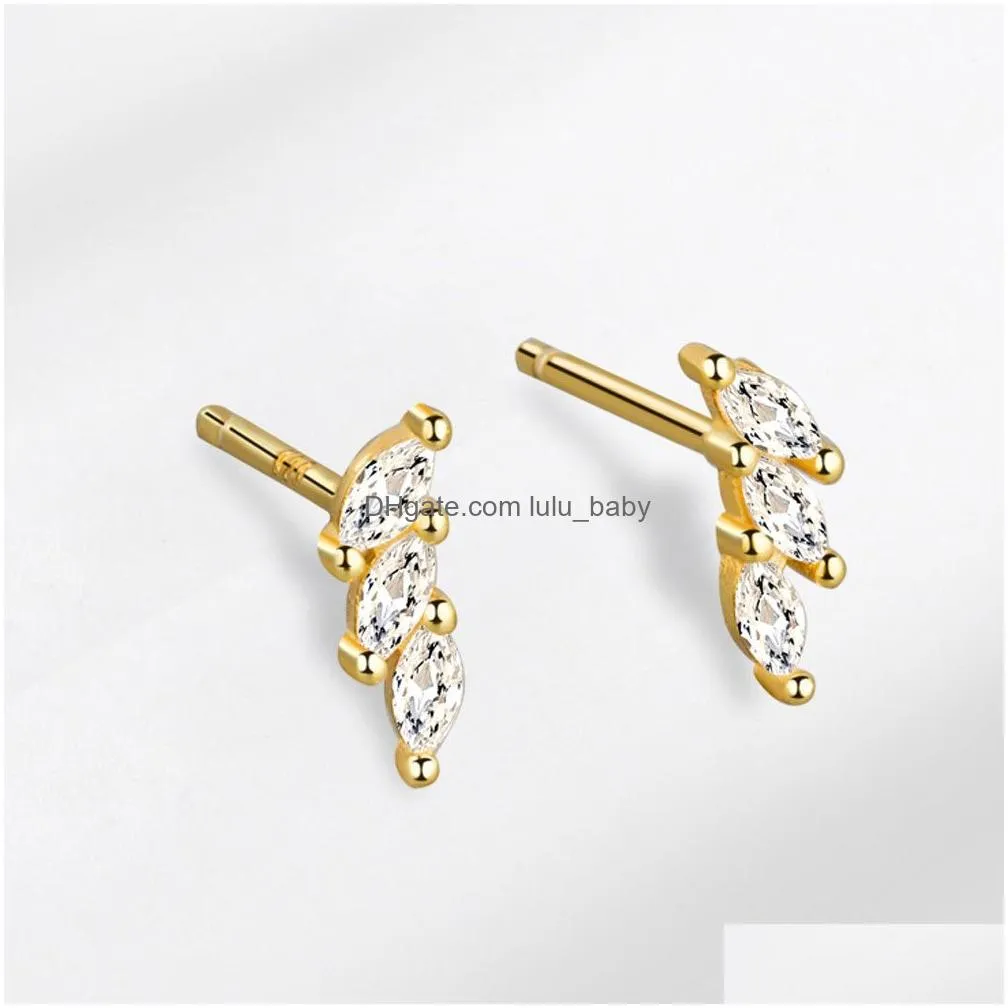 fashion shiny zircon stud earrings for women horse eye light luxury earrings christmas wedding jewelry gifts wholesale item