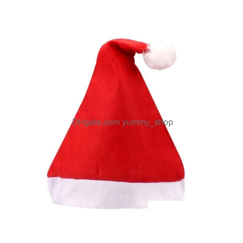 christmas santa claus hats red and white cap party hats for santa claus costume christmas decoration for kids adult christmas hat