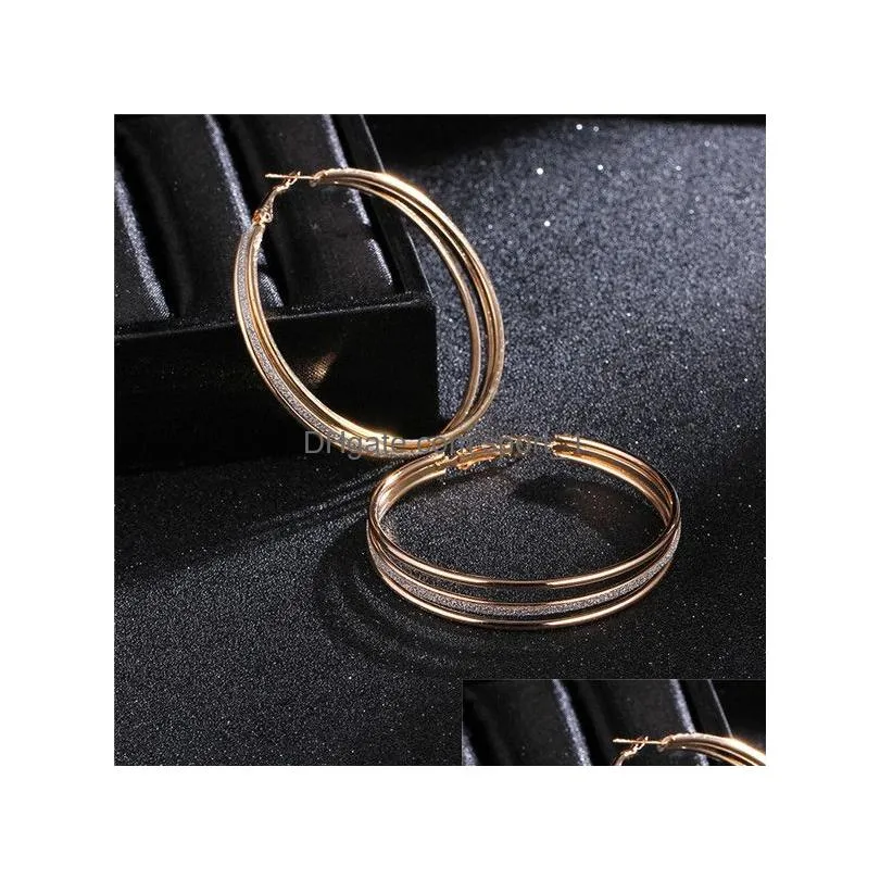 6cm big hoop earrings fashion earrings for women 2019 statement party wedding unique earrings charm jewelry