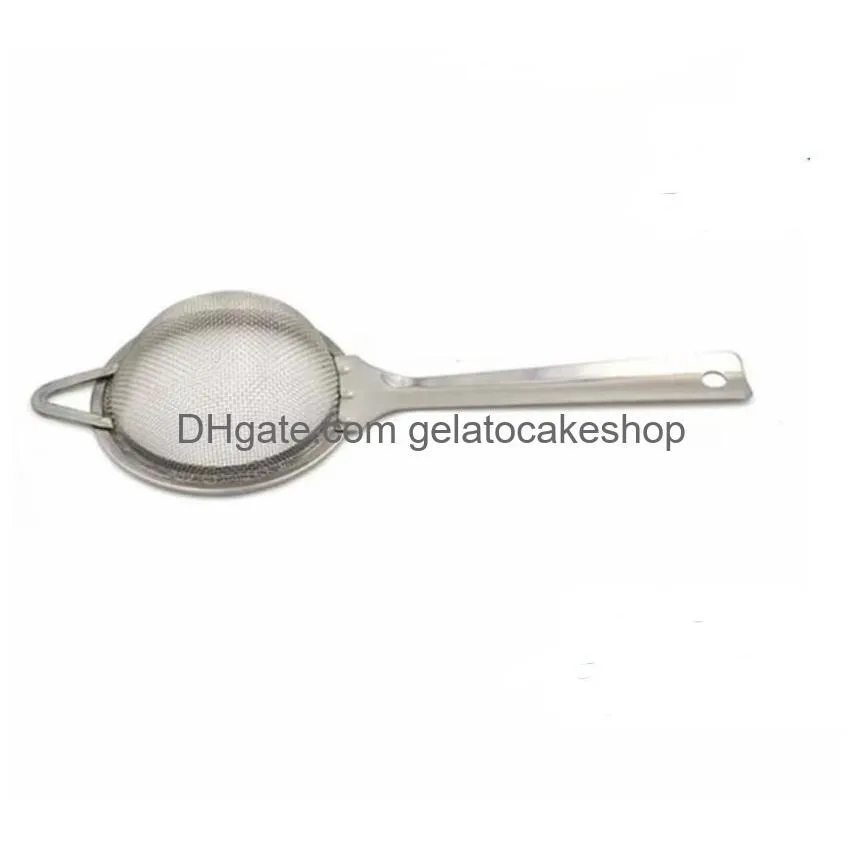 17.5x7cm stainless steel fine mesh strainer colander flour sieve with handle juice tea ice strainer kitchen tools