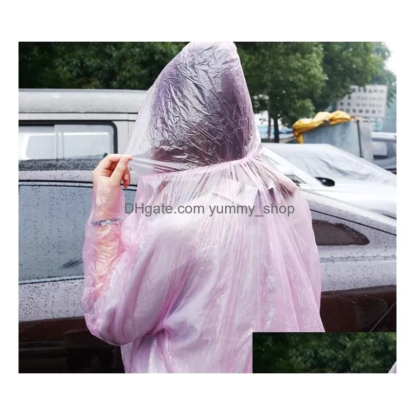 fashion onetime raincoat disposable pe raincoats disposable poncho rainwear travel rain coat rain wear 