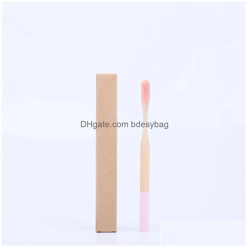 bamboo toothbrush disposable adult round handle bamboo toothbrush softbristle bamboo fibre toothbrush hotel hostel accessory tools
