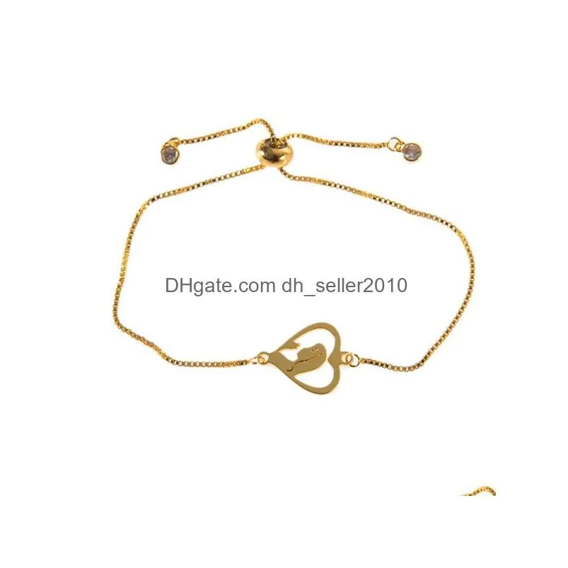 fashion stainless steel bracelets for women creative zircon bangle bracelet girls gold charm bracelet best gift
