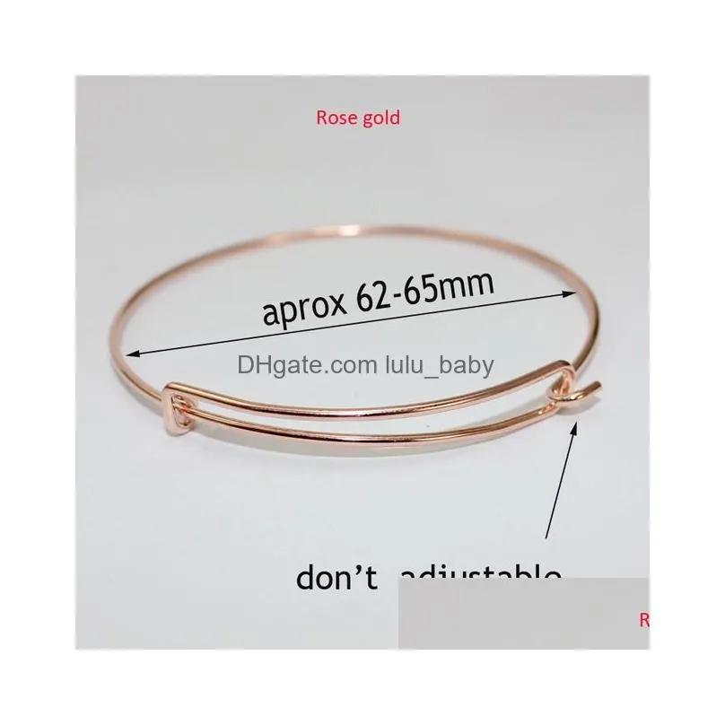 10pcs/lot 65mm adjustable wire bracelet bangle wrapped expandable wrist cuff bracelets womens wholesale