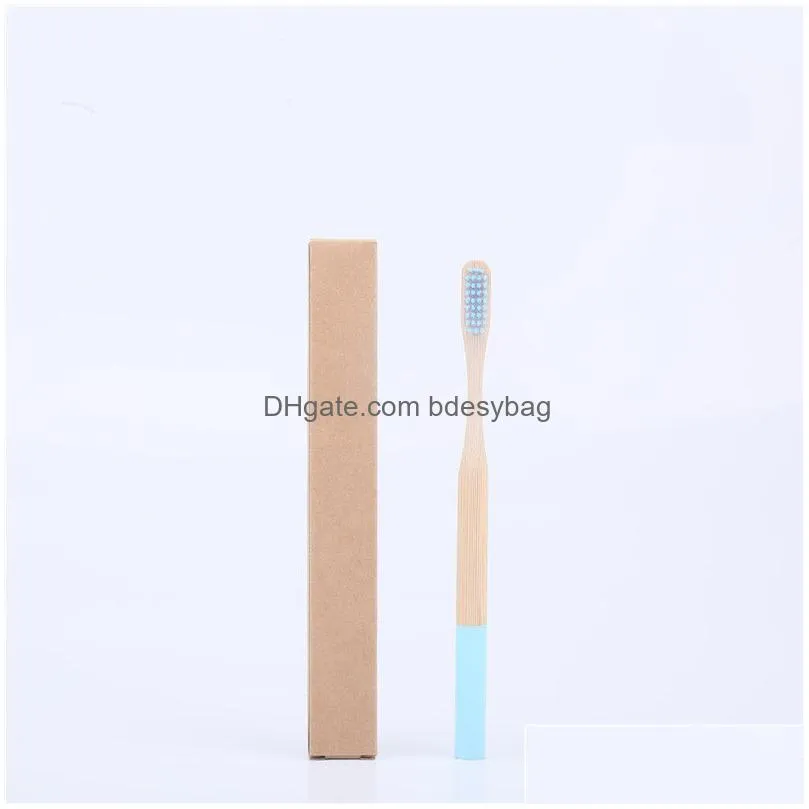 bamboo toothbrush disposable adult round handle bamboo toothbrush softbristle bamboo fibre toothbrush hotel hostel accessory tools