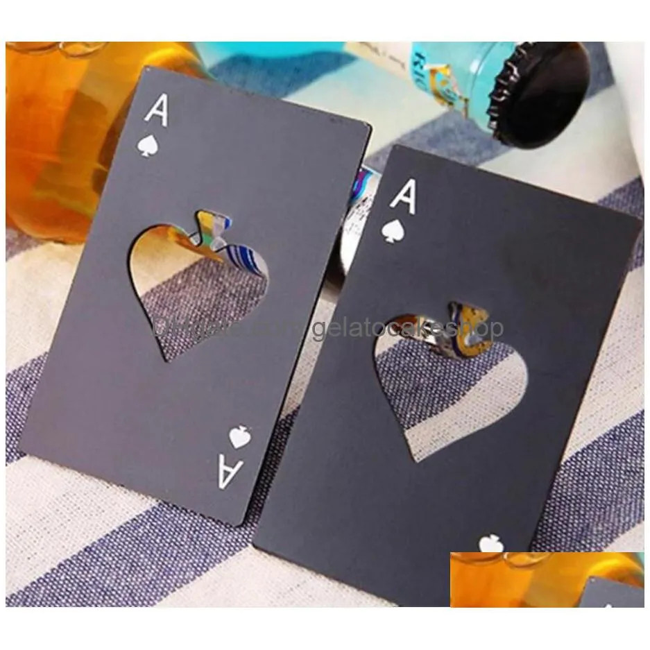 novelty spades a poker opener stainless steel bottle beer openers