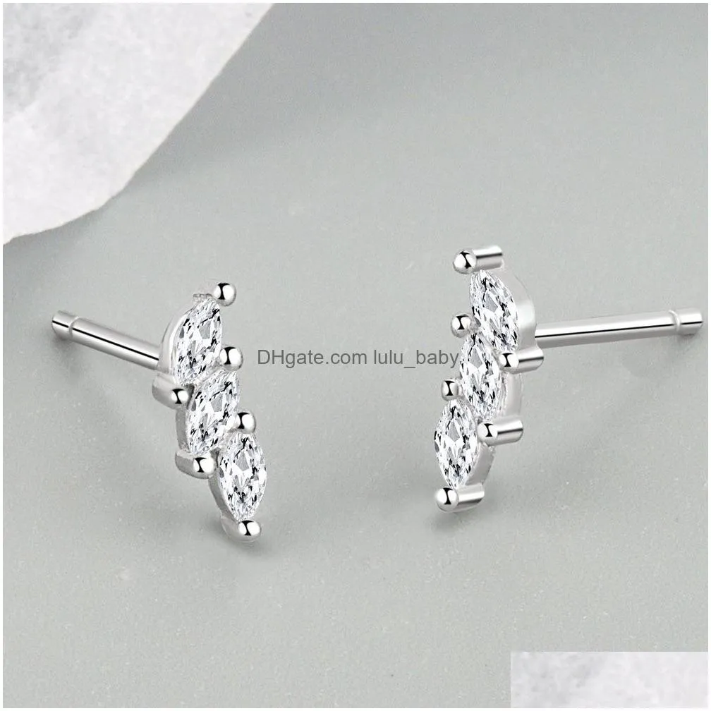 fashion shiny zircon stud earrings for women horse eye light luxury earrings christmas wedding jewelry gifts wholesale item