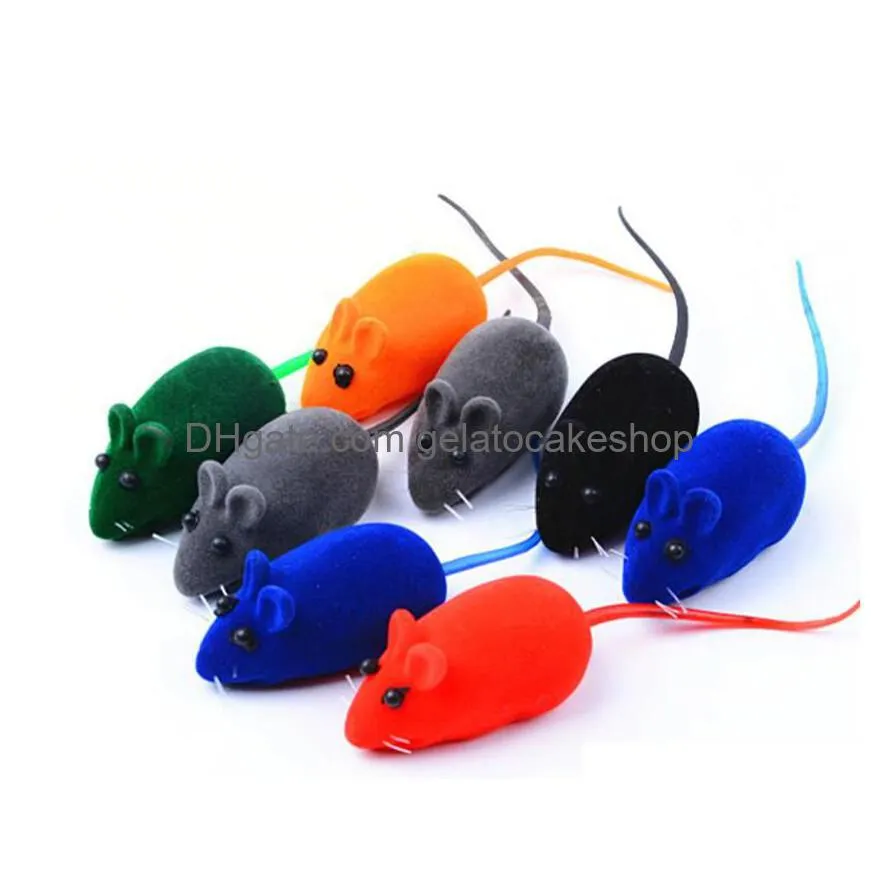 little mouse toy noise sound squeak rat playing gift for kitten cat play 6x3x2.5cm