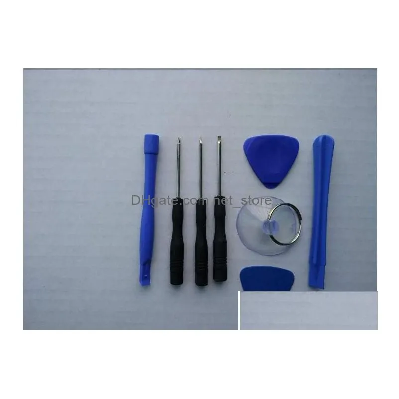 wholesale500 pcs/lot 8 in 1 screwdriver sucker pry repair opening tool kit set for phone 4/4s/5g/5s/5c