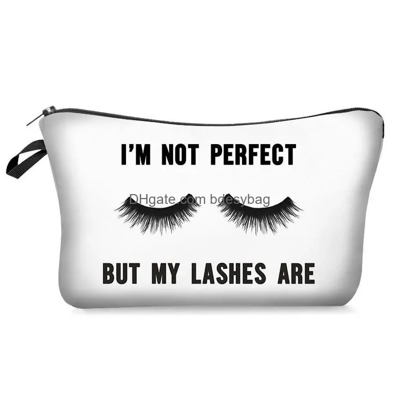 digital bride makeup bags girls brides toiletry pouch lipstick eyelashes cosmetic bag christmas birthday party gift for girl