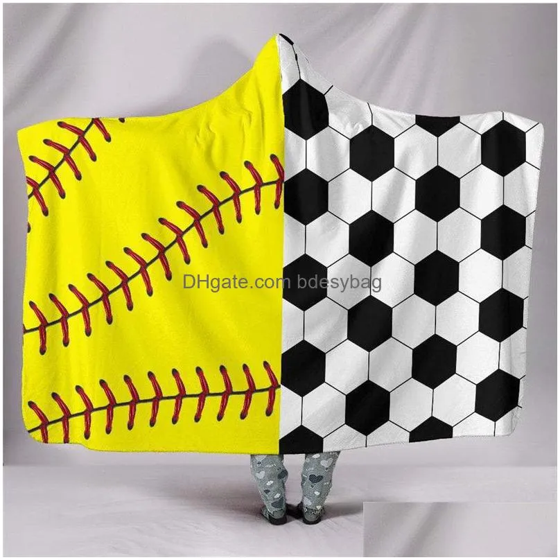 Hooded sherpa online baseball blanket