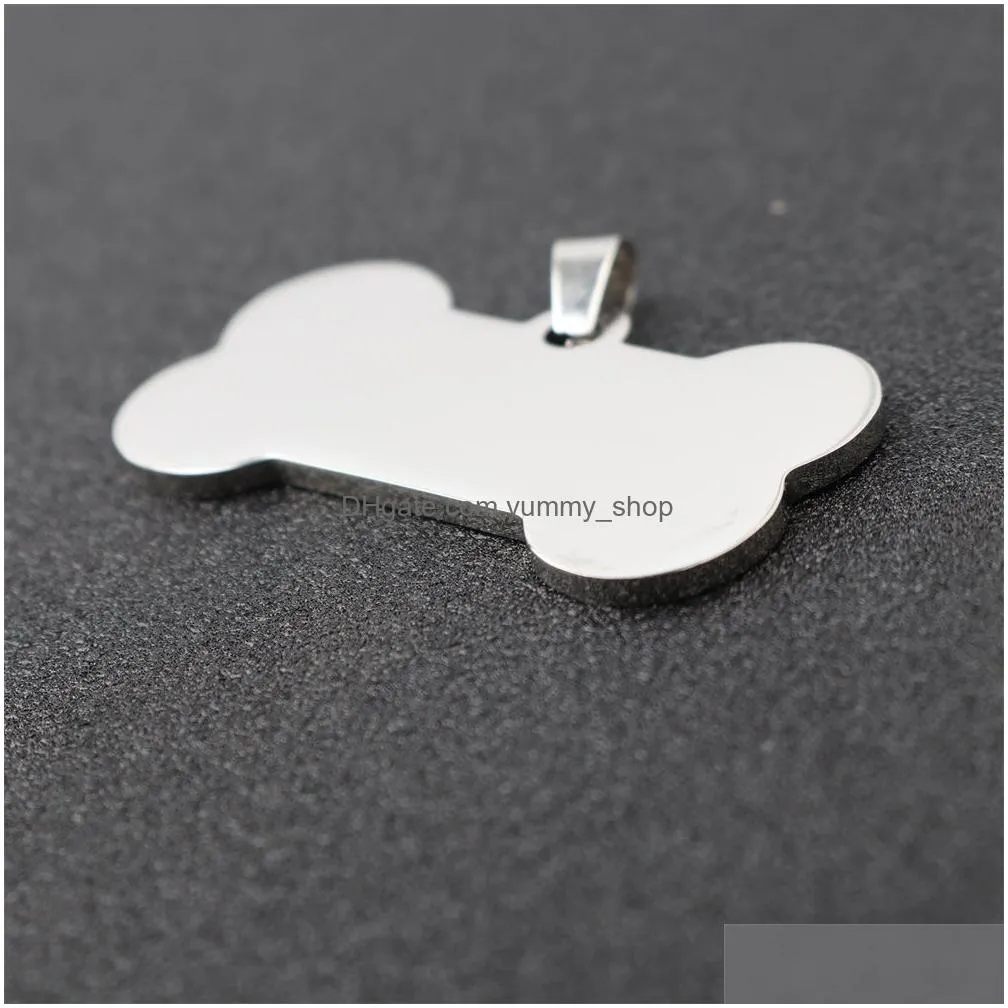 stainless steel blank key chain 40x21mm pet id tags personalized dog tags cat tags can engraved front back key ring design jewelry