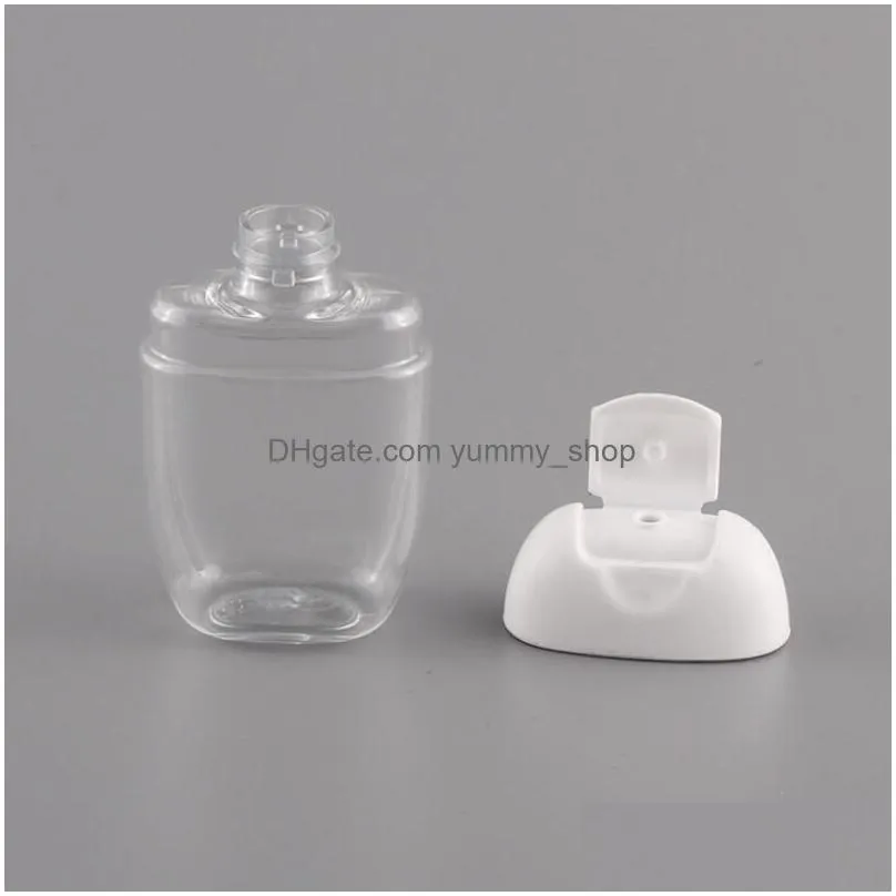 30ml hand sanitizer bottle pet plastic half round flip cap bottle childrens carry disinfectant hand sanitizer bottle