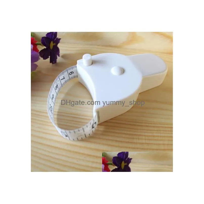  selling fitness accurate body fat caliper measuring body tape ruler measure mini cute tape measure white