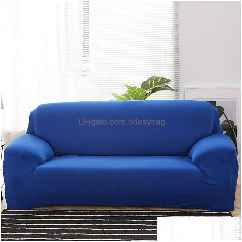 1/2/3/4 seater sofa cover polyester solid color nonslip couch covers stretch furniture protector living room settee slipcover