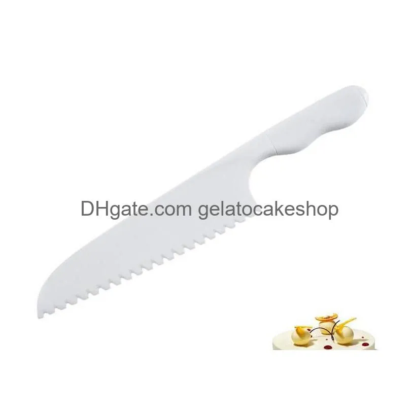 kitchen knife for kids saftey knifes lettuce salad knife serrated plastic cutter slicer cake bread cook children diy