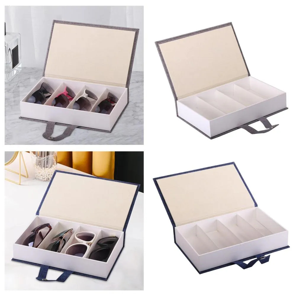 4 Grids Sunglasses Organizer Eyeglasses Eyewear Display Case for Home Store