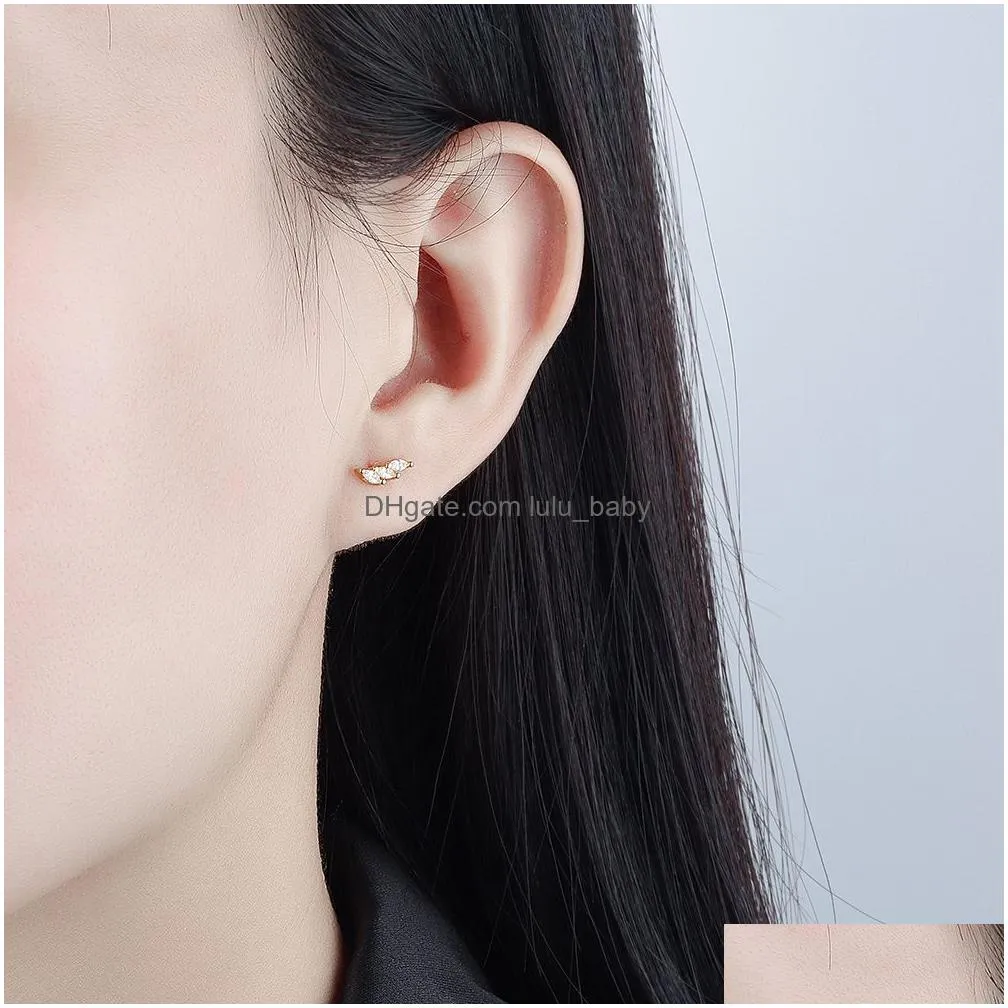fashion shiny zircon stud earrings for women horse eye light luxury earrings christmas wedding jewelry gifts wholesale item