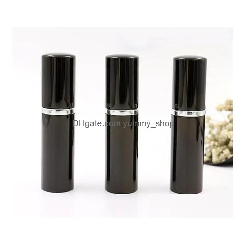 500pcs refill bottle black color 5ml mini portable refillable perfume atomizer spray bottles empty bottles cosmetic containers