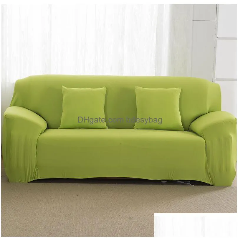 1/2/3/4 seater sofa cover polyester solid color nonslip couch covers stretch furniture protector living room settee slipcover