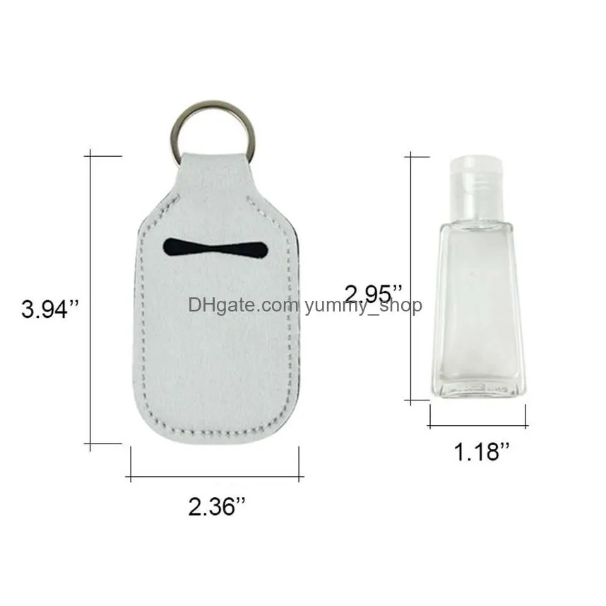 30ml sublimation blank neoprene perfume bottle holder blank hand sanitizer bottle set white perfume bottle holder keychain gift