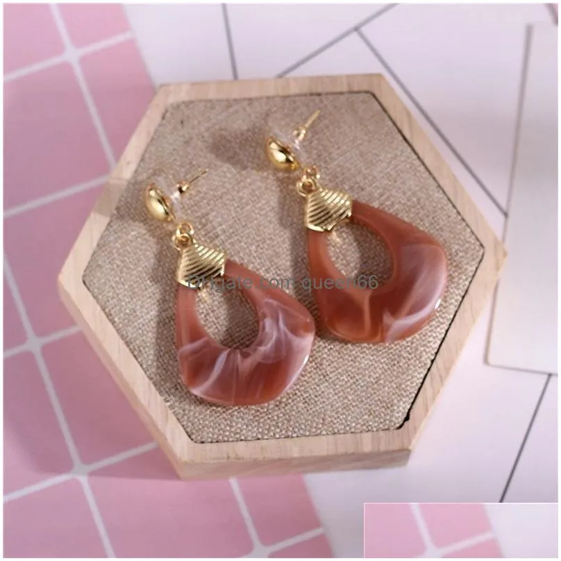 bohemian earrings for women fashion acetic acid plate acrylic earrings handmade geometric earrings party wedding jewelry
