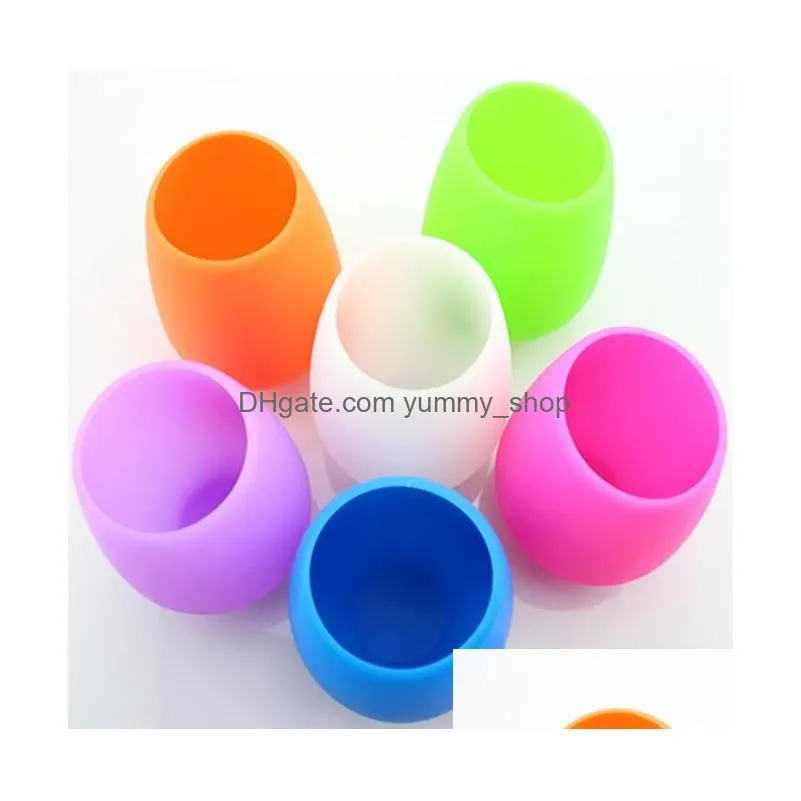  arrive concessional rate colorful fashion unbreakable clear rubber wine glass silicone wine cup wine glasses
