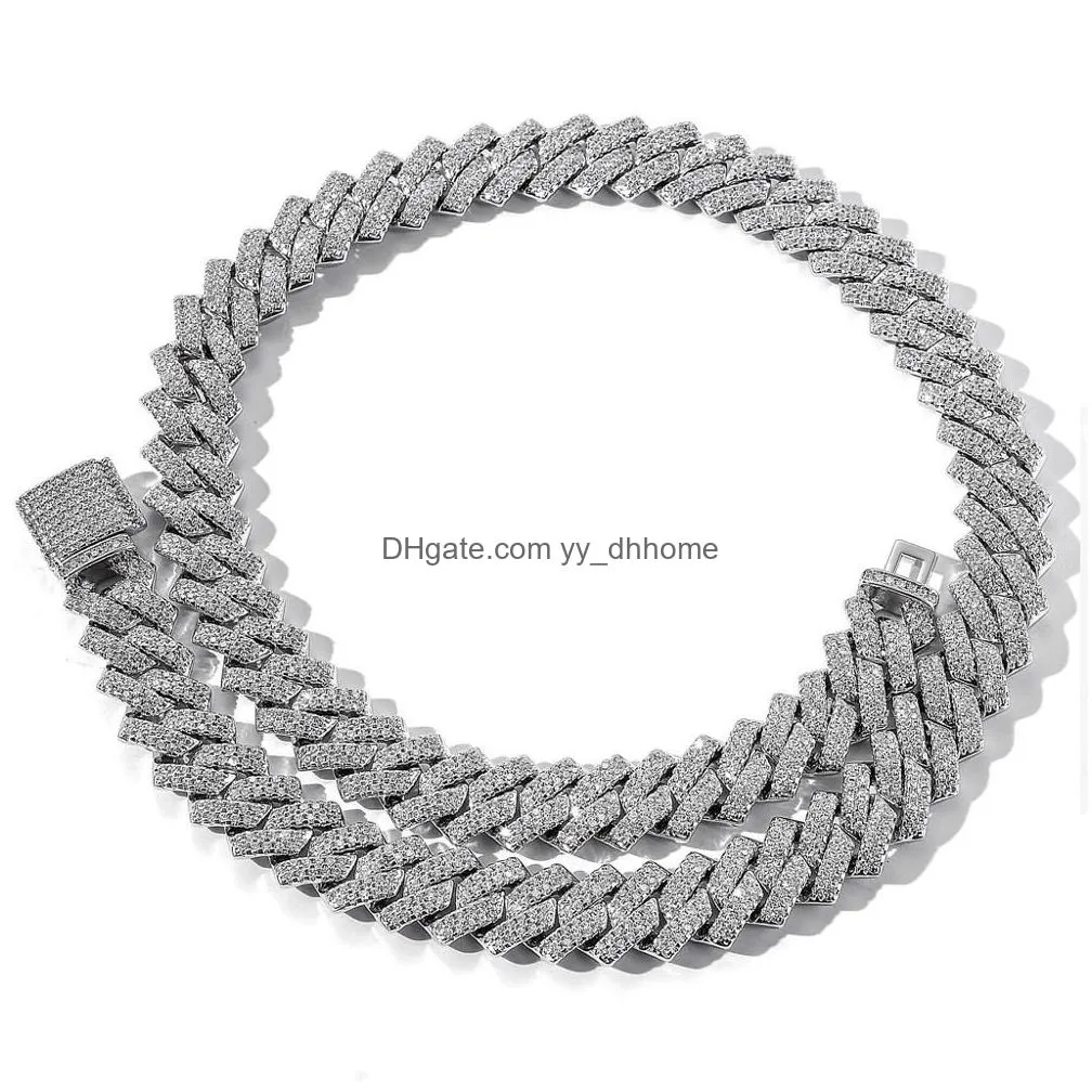 Iced Out Miami Cuban Link Necklace With Micro Paved CZ Diamonds