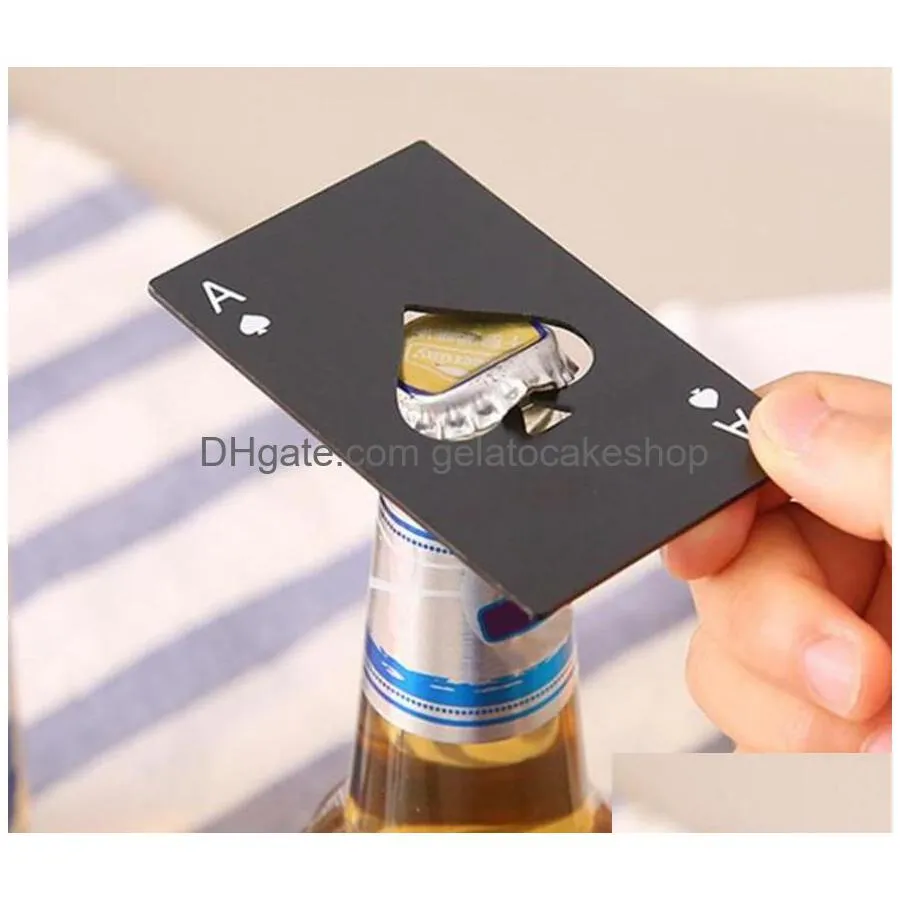 novelty spades a poker opener stainless steel bottle beer openers