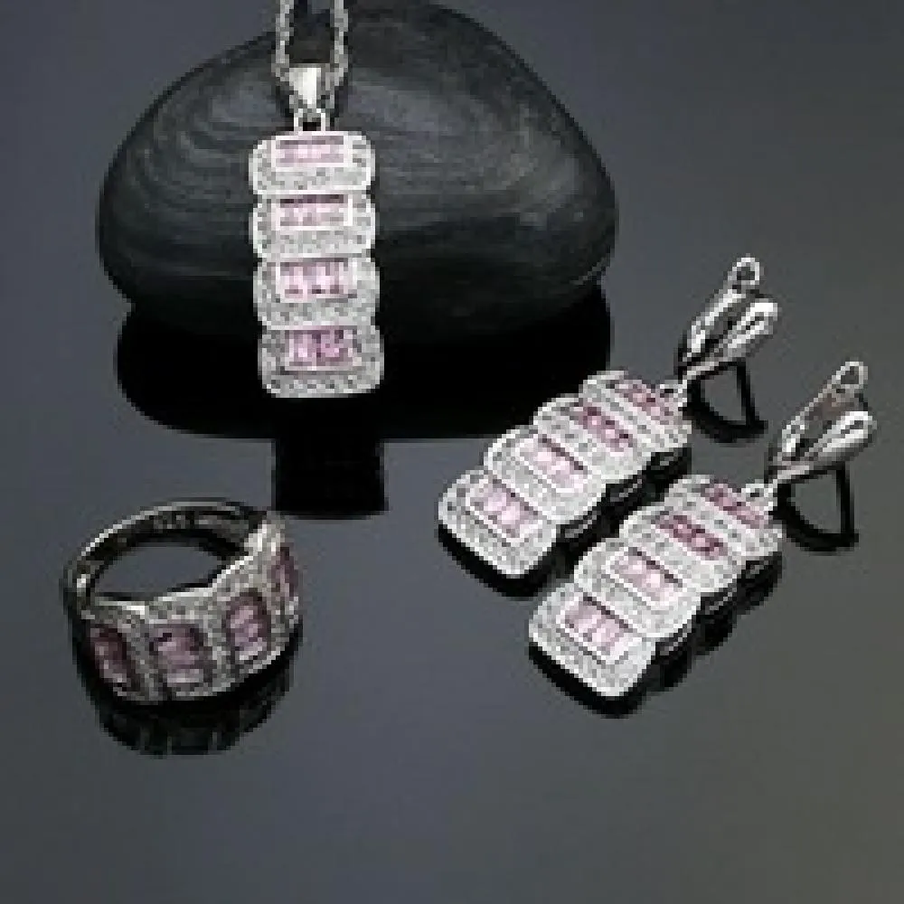 Square-925-Sterling-Silver-Bridal-Jewelry-Sets-For-Women-Pink-Cubic-Zirconia-White-Crystal-Earrings-Ring.jpg_200x200