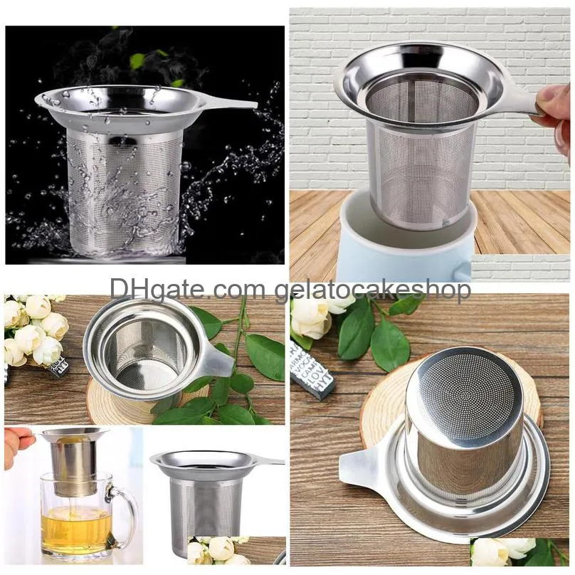  arrive stainless steel mesh teas infuser reusable strainer loose tea leaf filter dhs