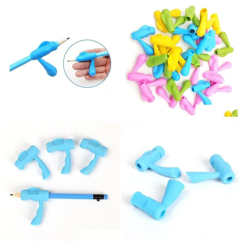 handle type pen holders pencil grips for kids handwriting pen holders writing aid silicone claw grippers