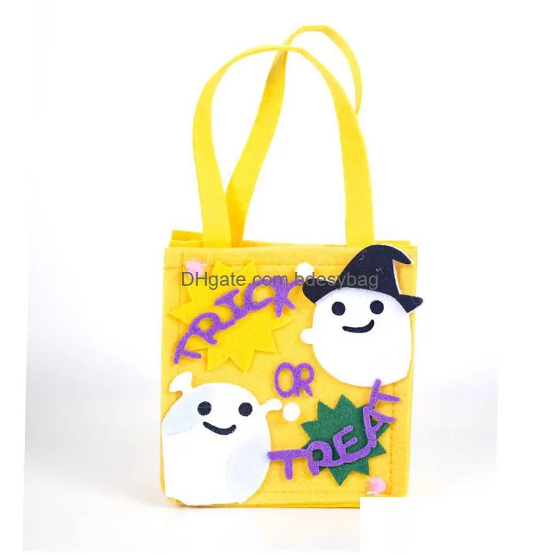 halloween candy bag nonwoven fabric portable handbags happy halloween basket treat or trick candy gift bags