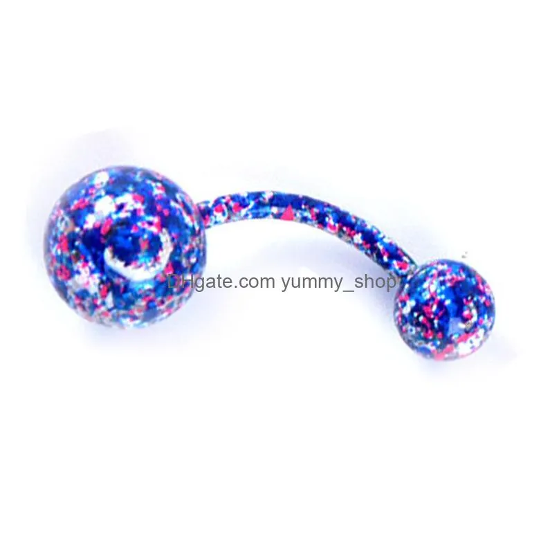 fashion 316 l surgical steel navel rings candy color belly button navel bar ring sexy body piercing jewelry