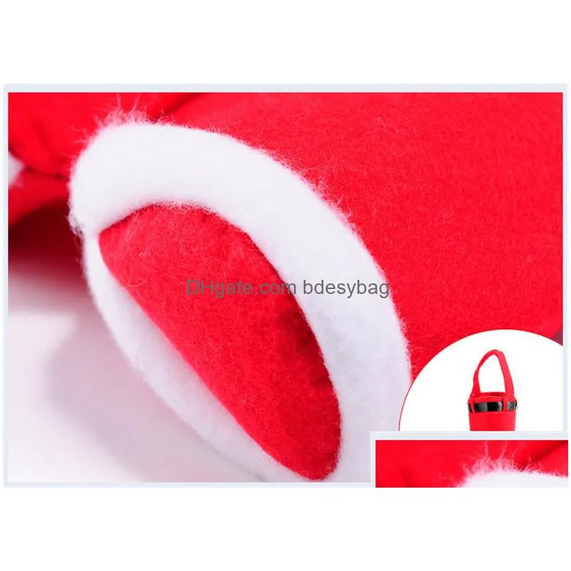 santa claus trousers gift bags xmas santa pants pattern gifts bags wedding candy bags christmas bottle wrapping