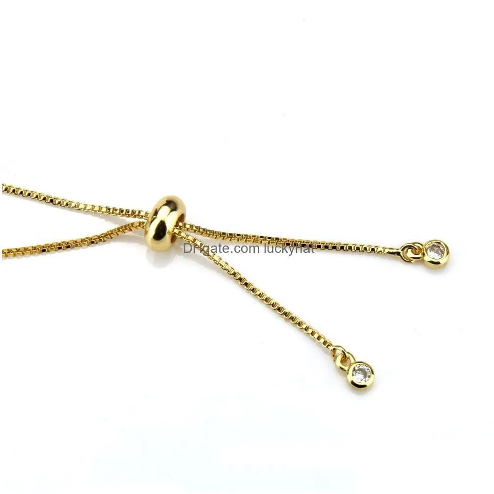 new cubic zirconia az initial letter charm bracelet for women girls 26 alphabet round pendant gold chain bracelet fashion weeding