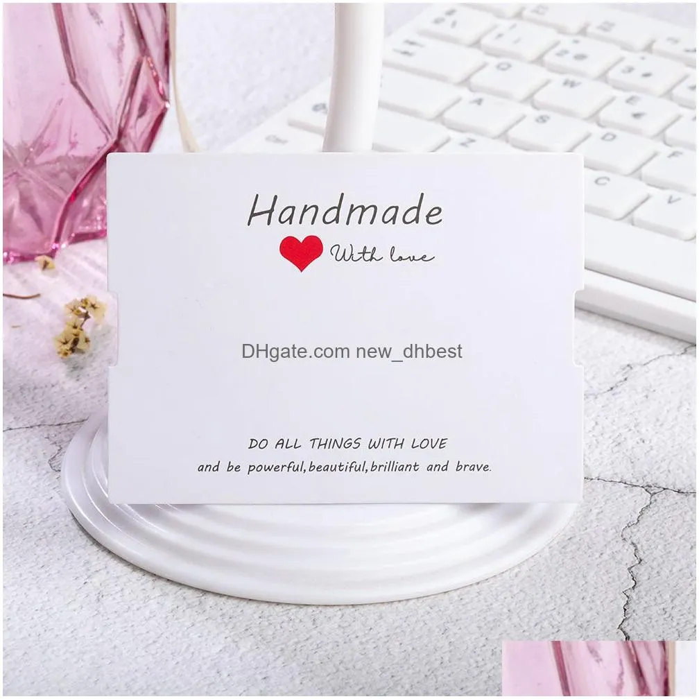100 pcs/lot bracelet necklace display cards custom logo fashion jewelry packaging tags diy handmade packing card wholesale