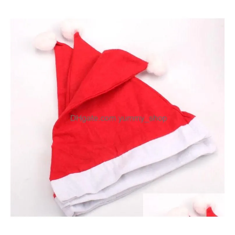 christmas santa claus hats red and white cap party hats for santa claus costume christmas decoration for kids adult christmas hat
