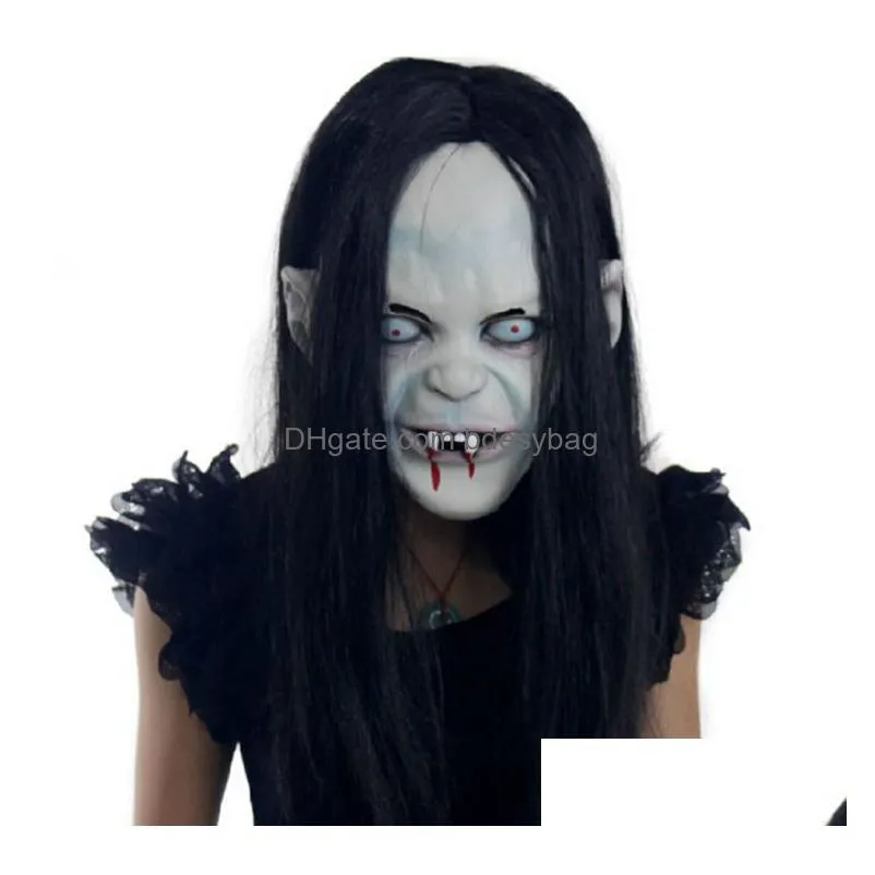 sadako mask halloween devil masks cosplay costume scary terror mask halloween vendetta sadako pullover scary zombie party bride masks