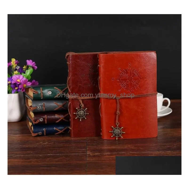 vintage garden travel diary notepads kraft papers journal notebook spiral pirate notepads school student classical books