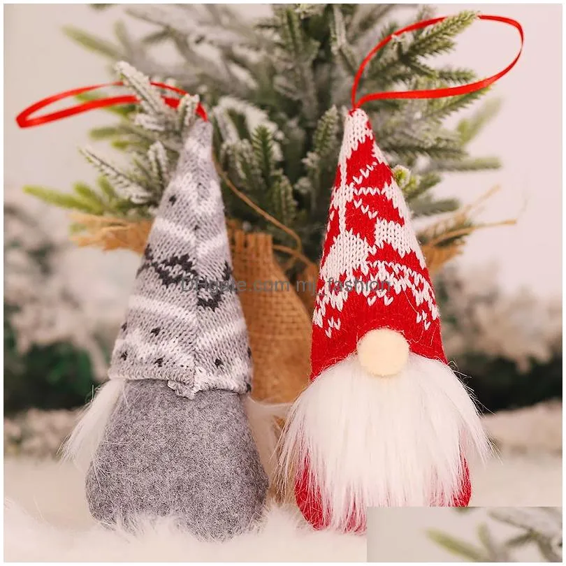 cute gnome faceless doll christmas tree decoration charms for home cristmas ornament xmas navidad natal happy new year 2022 gifts diy jewelry