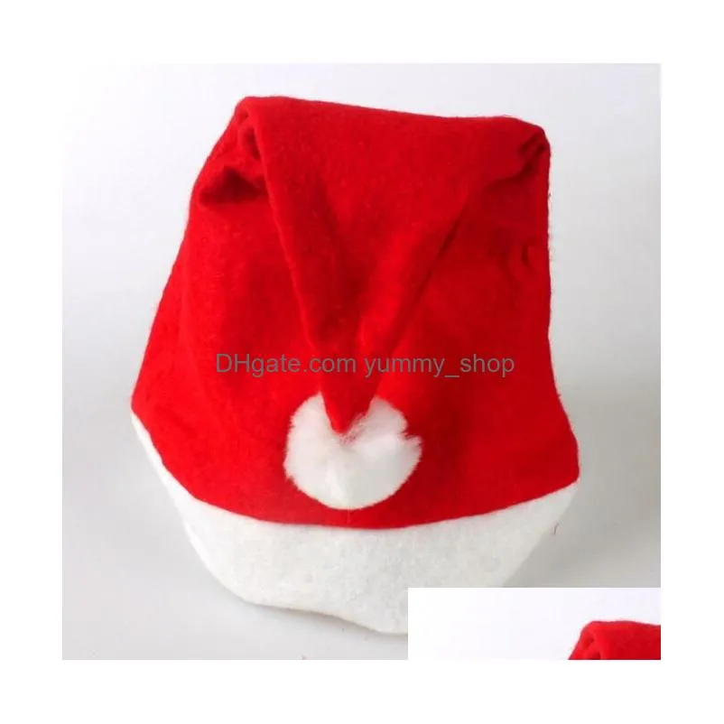 christmas santa claus hats red and white cap party hats for santa claus costume christmas decoration for kids adult christmas hat