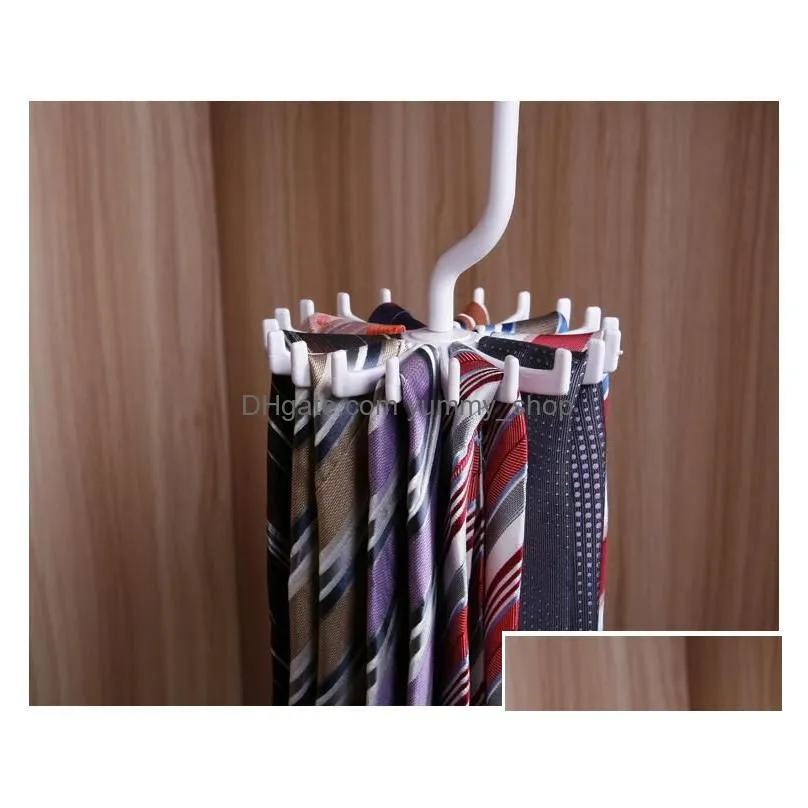 tie rack belt holders tie racks organizer hanger closet 20 hooks rotating men neck ties housekeeping organization hangers racks