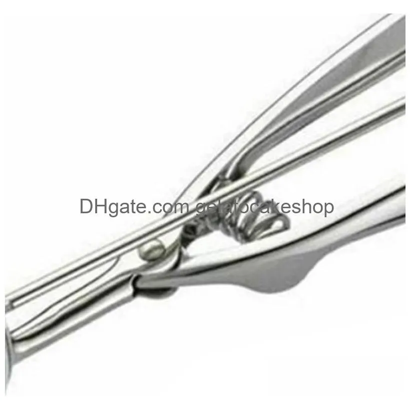 kitchen tool watermelon ice cream spoon mash potato scoop stainless steel spoons spring handle