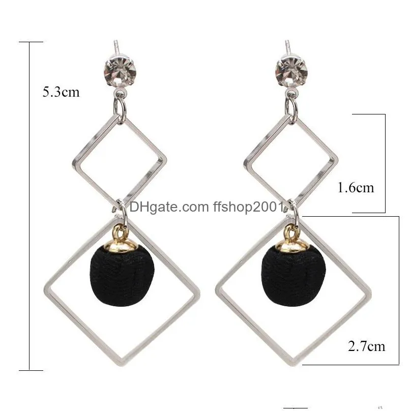 korea style hollow geometric star dangle earring for women high quality silver plating long hook earring jewelry gift