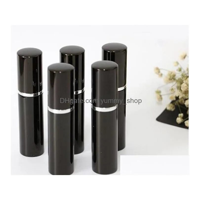 500pcs refill bottle black color 5ml mini portable refillable perfume atomizer spray bottles empty bottles cosmetic containers