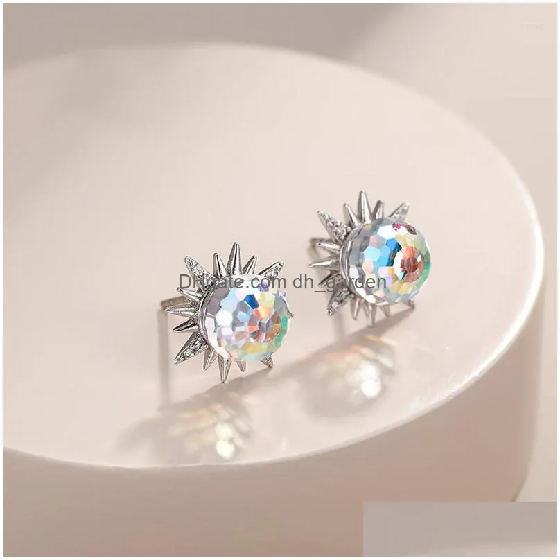 stud earrings small ball studs earings jewelery made with austrian crystal for girls trending jewelry christmas women bijoux gift