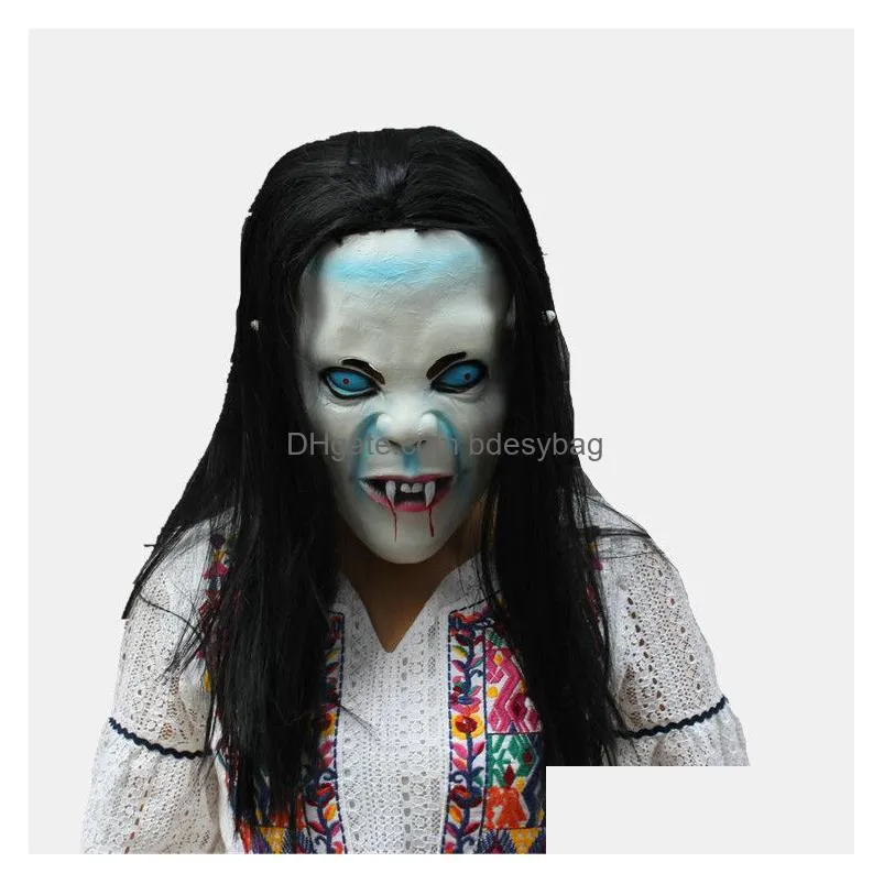 sadako mask halloween devil masks cosplay costume scary terror mask halloween vendetta sadako pullover scary zombie party bride masks