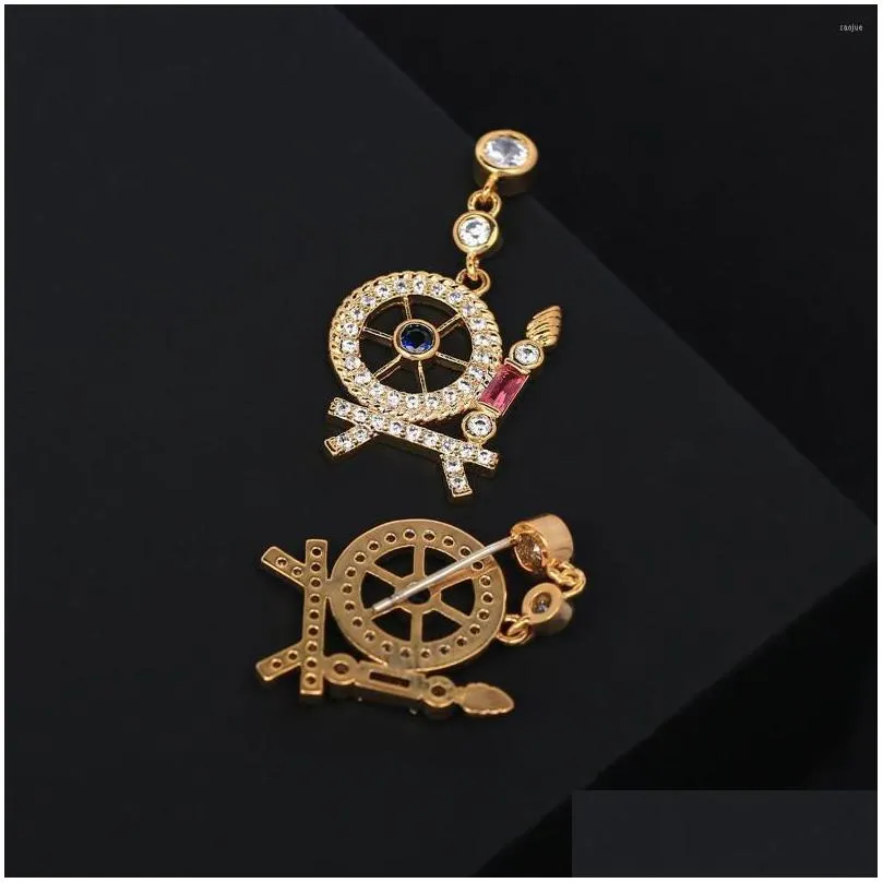 stud earrings zircon womens spinning wheel for women or girls chrismas gift